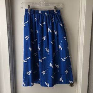 Vintage Blue Midi Skirt